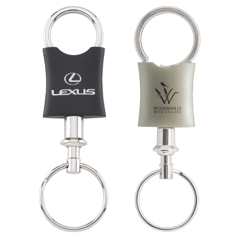 The Valet Pewter Keychain With 2 Key Rings